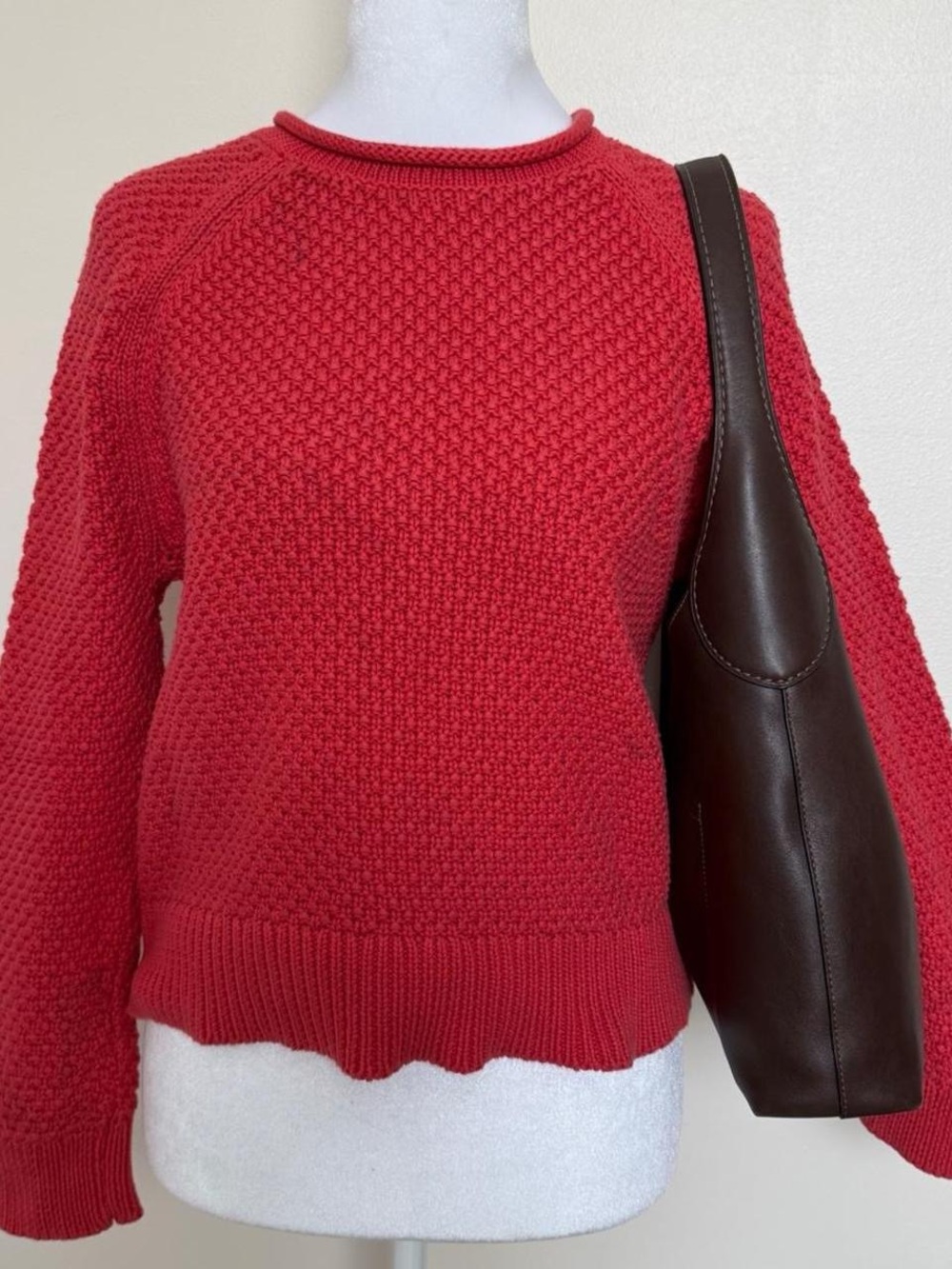 Preppy Ralph Lauren red orange knit sweater